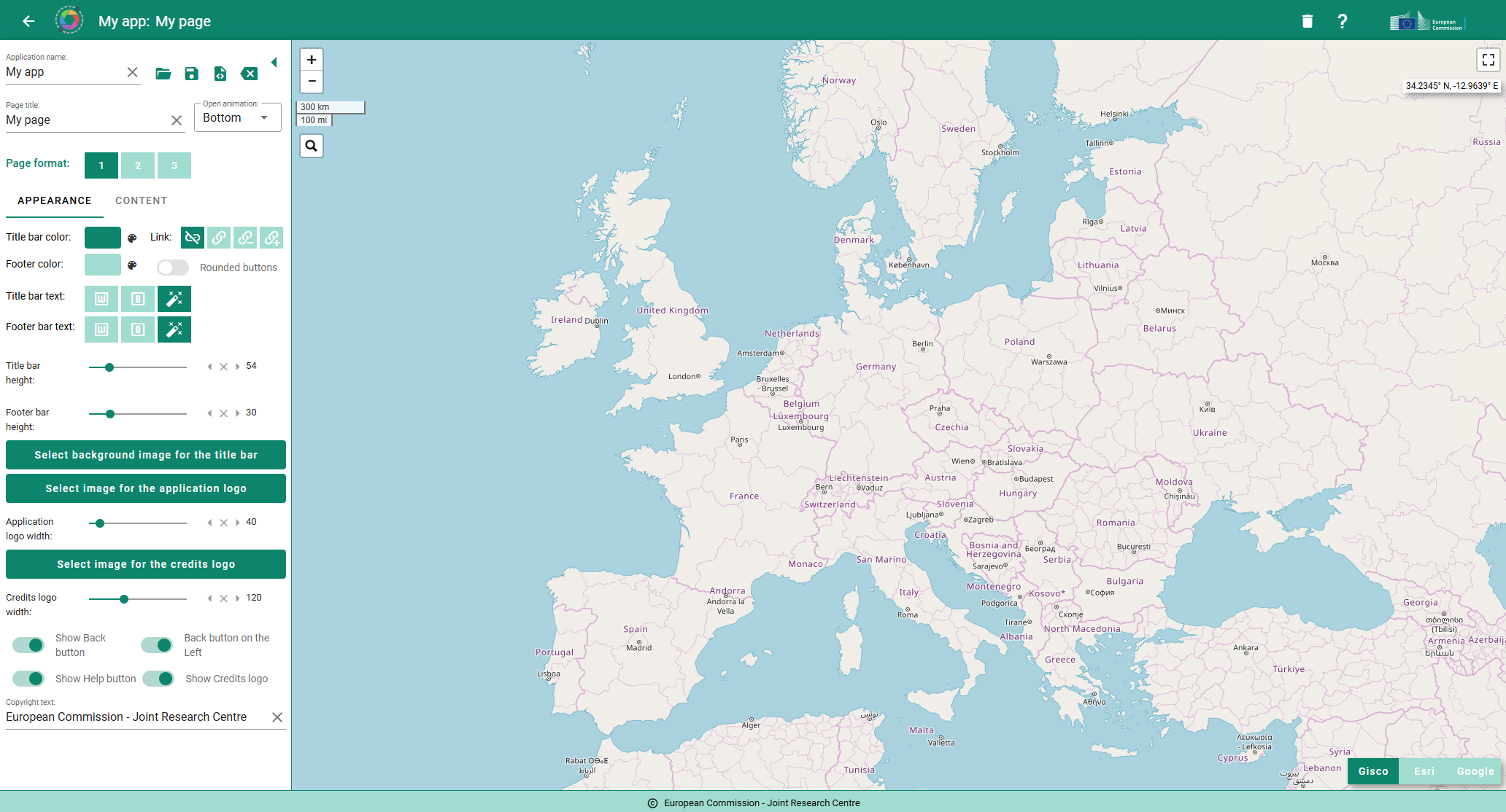 Default geospatial page